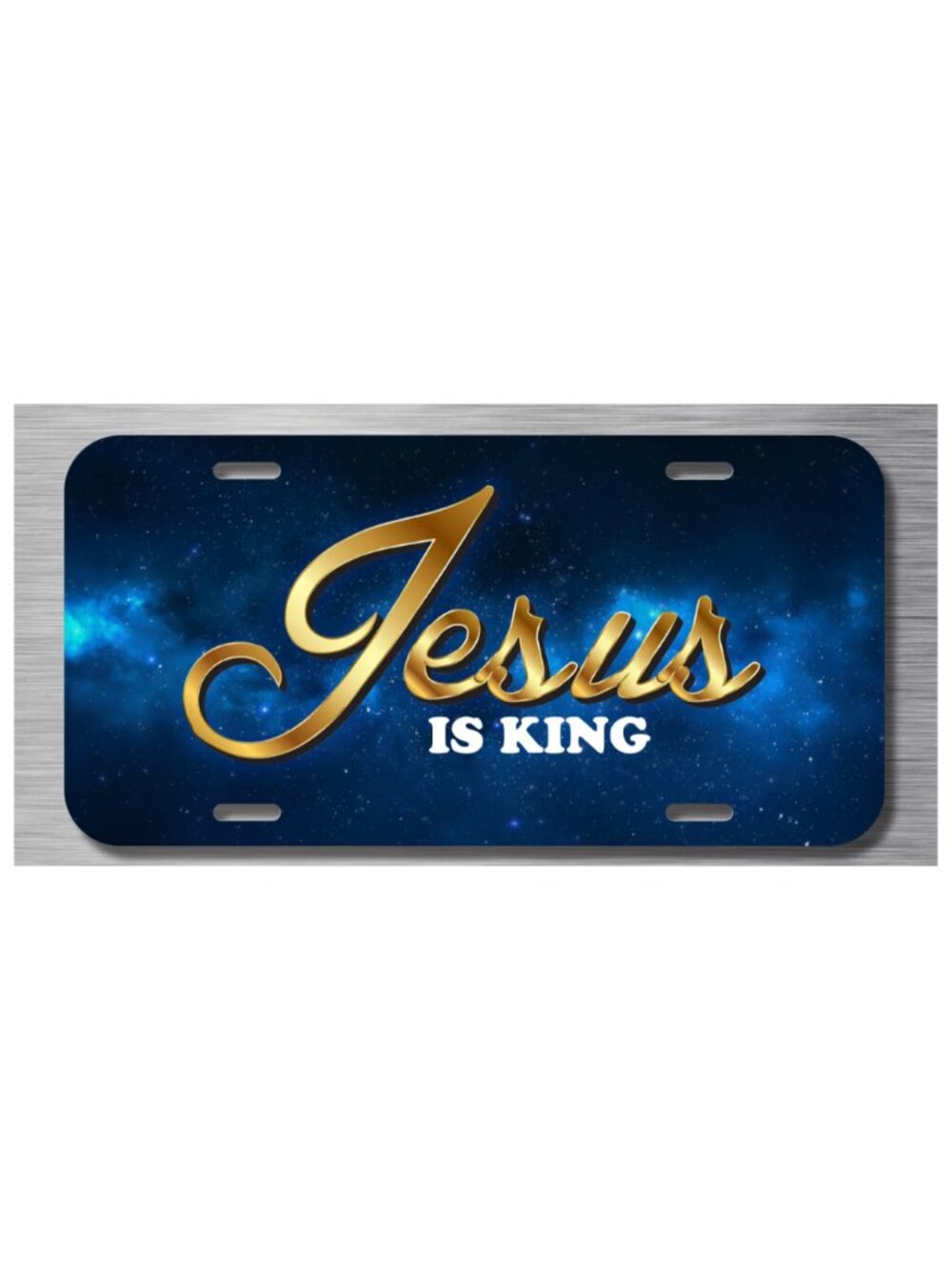 Jesus Is King Vehicle License Plate Front Grace Plate Christian Christ LOVE